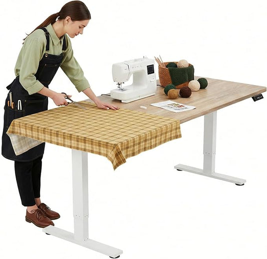 TIQLAB Electric Adjustable Sewing Table, Ergonomic Worktable by TIQLAB