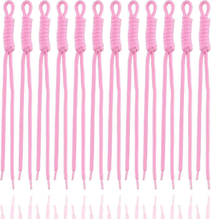 KJML DIY Paracord Keychain 12pcs Paracord Rope Keychain Braided Cord Rope Bag by KJMLDIY