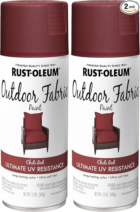 Rust-Oleum Outdoor Fabric Spray Paint, 12 oz, Chili Red by Rust-Oleum