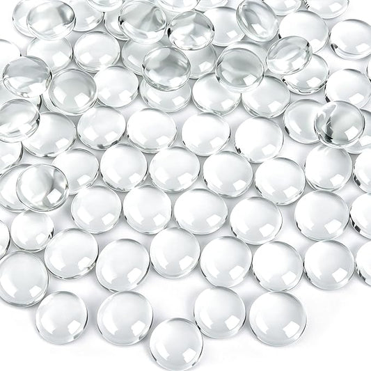 FUTUREPLUSX 5 Lb Clear Flat Glass Marbles by FuturePlusX