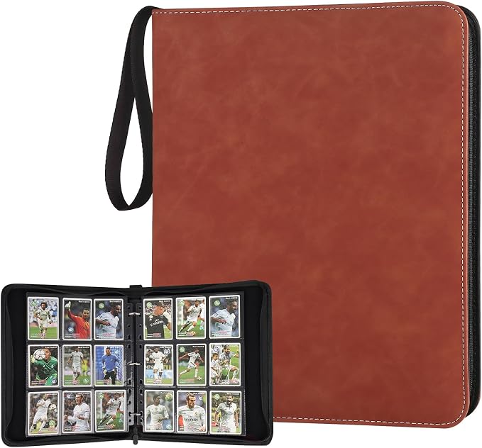 GERMUN 9 Pocket Card Binder, Premium Zip Trading Card Binder, 720 Double Sided by GERMUN