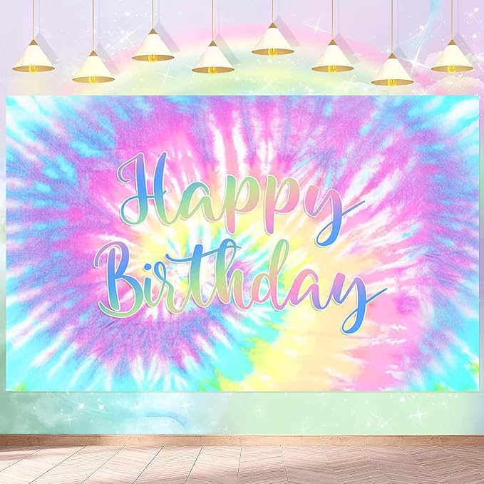 Rainbow Backdrop for Happy Birthday 7X5FT Macaron Pastel Colorful Birthday - Image 3