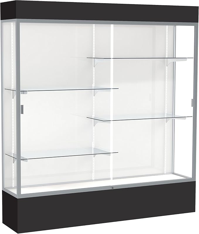 Waddell Spirit Lighted Floor Display Case, Satin Finish by WADDELL