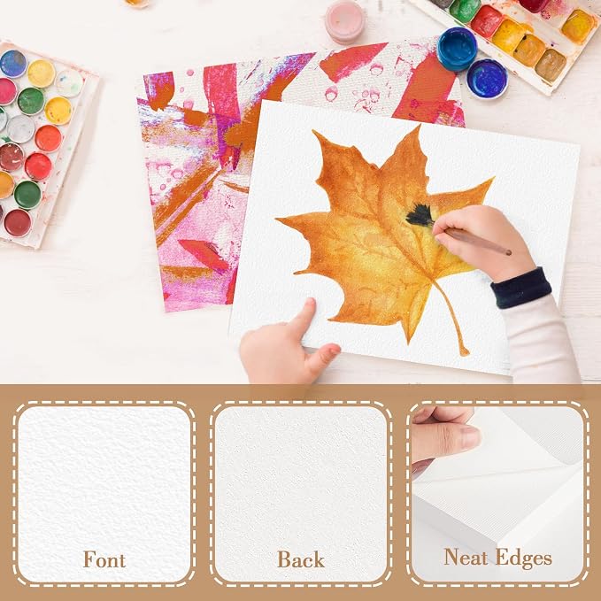 100PCS 4x6 Watercolor Paper Bulk, 140lb/300g Cold Press Thick Water Color Paper - Image 4