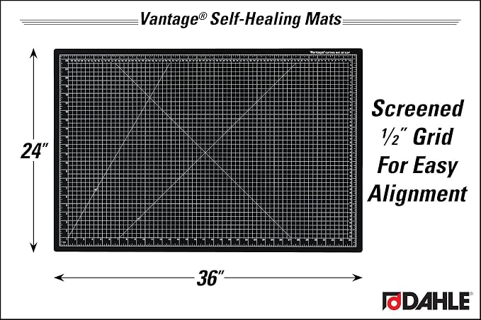 Dahle Vantage 10793 Double-Sided Premium Self-Healing Cutting Mat, 1/2" Grid - Image 4