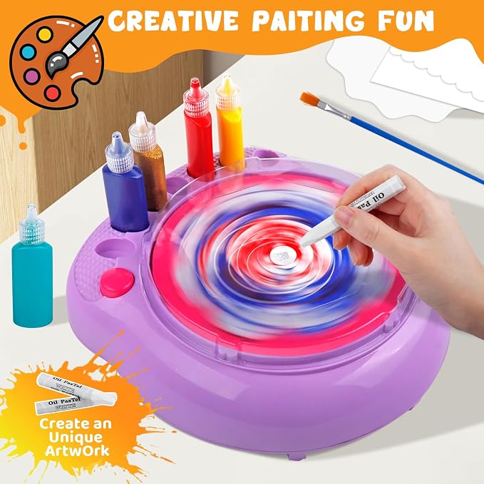 Spin Art Machine for Kids, Paint Spinner Arts & Crafts Kit for Ages 4-12 | - Image 4
