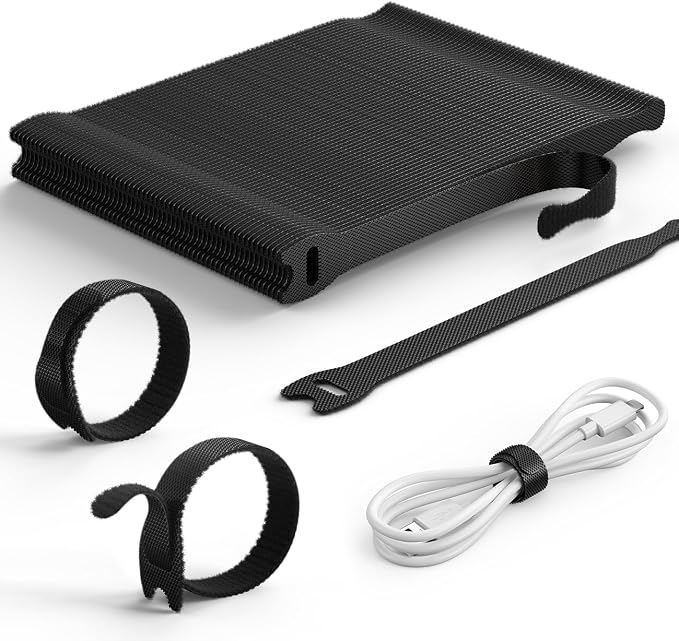 Lamicall 100Pack Reusable Cable Ties, 6 Inches Durable Cord Organizer Nylon by Lamicall