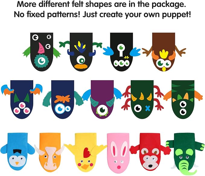 WATINC 18Pcs Hand Puppets Making Kit - Image 4