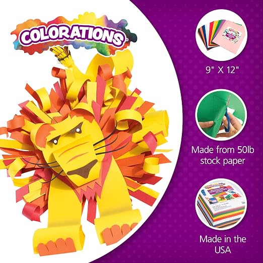 Colorations 9" x 12" Mediumweight Pink Construction Paper - Image 3