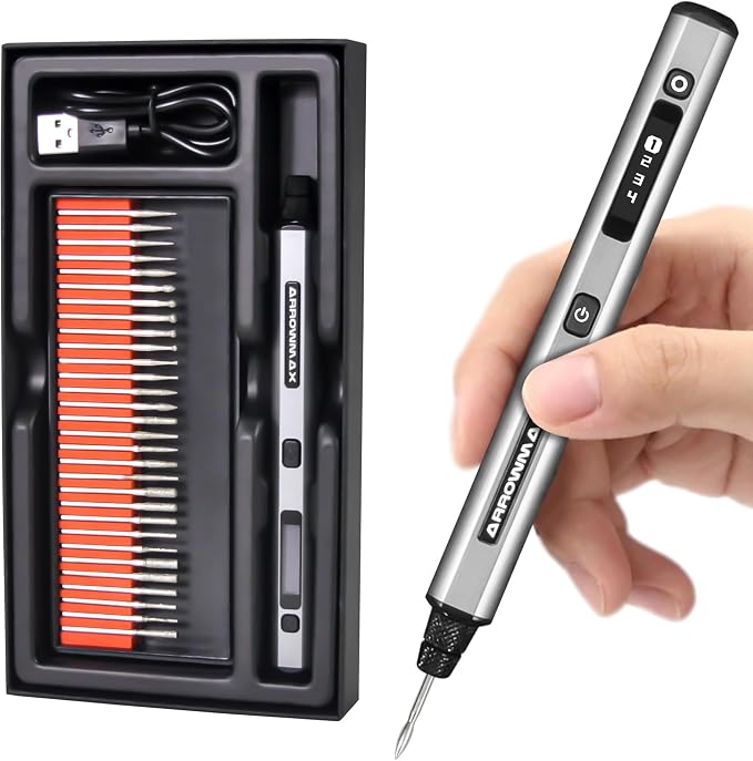 AM ARROWMAX Mini Engraving Pen: Ultimate Cordless Portable Tool by AMARROWMAX