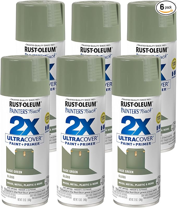Rust-Oleum Painter's Touch 2X Ultra Cover Spray Paint, Gloss Sage Green | by Rust-Oleum