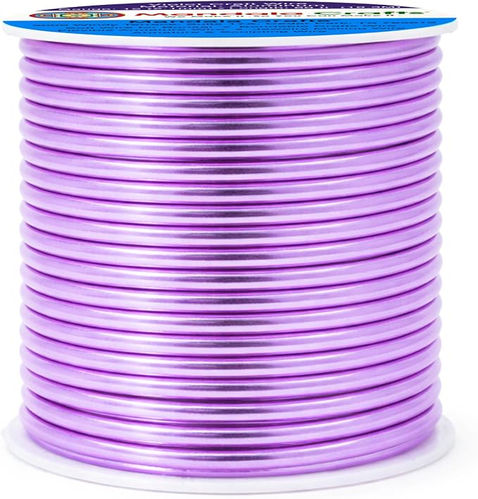 Mandala Crafts 12 Gauge Violet Anodized Aluminum Craft Wire, 60 FT | Colored - Image 2