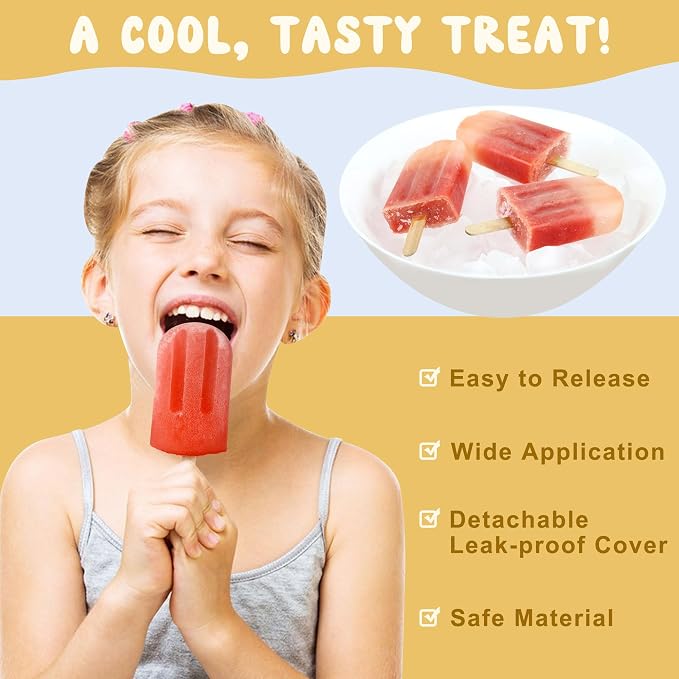Popsicles Molds, 10 Cavity Silicone Popsicle Molds Easy-Release BPA-free - Image 6
