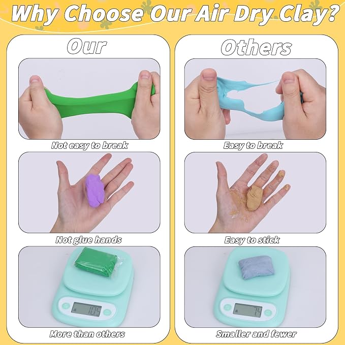254 Pcs Air Dry Clay 160 Colors Modeling Model Magic Clay - Image 4