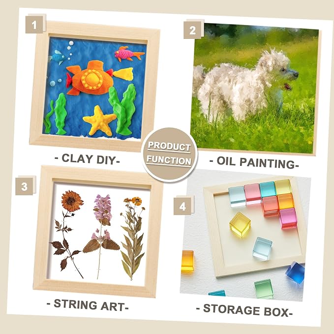 Kathfly 24 Pcs 6x6'' Wood Panel Boards, Unfinished Wood Canvas Panels - Image 5