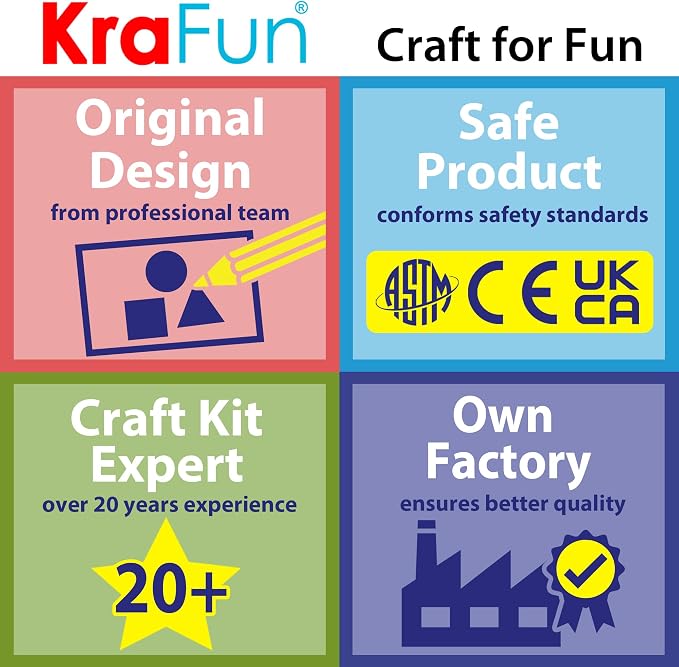 KRAFUN Unicorn Sewing Kit for Kids Ages 8-12 | No Scissors | Pre-cut & - Image 7