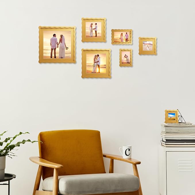 6x6 Wavy Picture Frame With Mat - Image 5