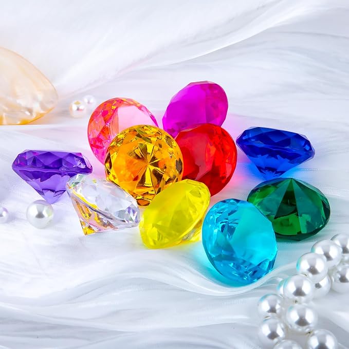 Niceup 56pcs Heart and Diamond Diving Gems 1.57in Tressure Box Easter Egg - Image 4