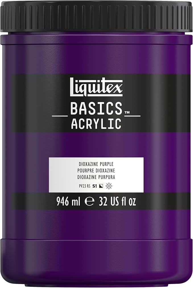 Liquitex BASICS Acrylic Paint, 946ml Jar, Dioxazine Purple by Liquitex