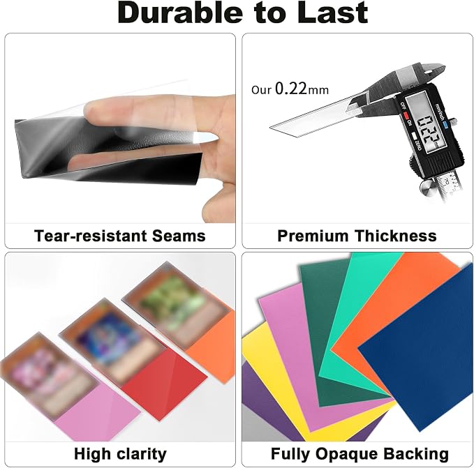 Standard MTG Card Sleeves 500 Pack, Sturdy Card Protectors Sleeves Matte Back - Image 3