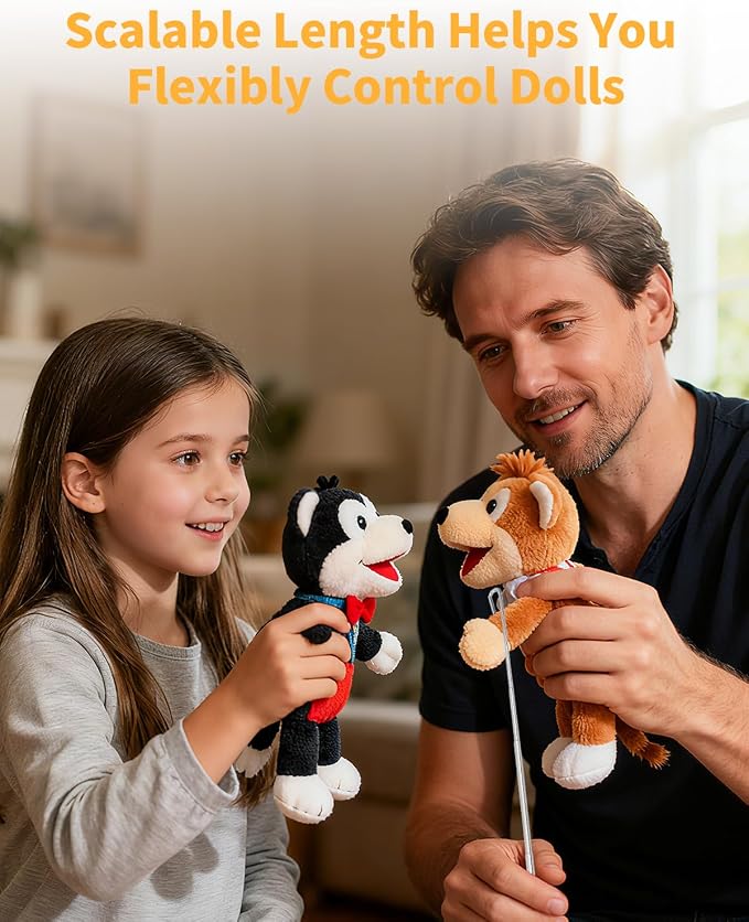 2 PCS Adjustable Puppet Handles Arm Control Rod, Arm Control Metal Rod Accessory - Image 3