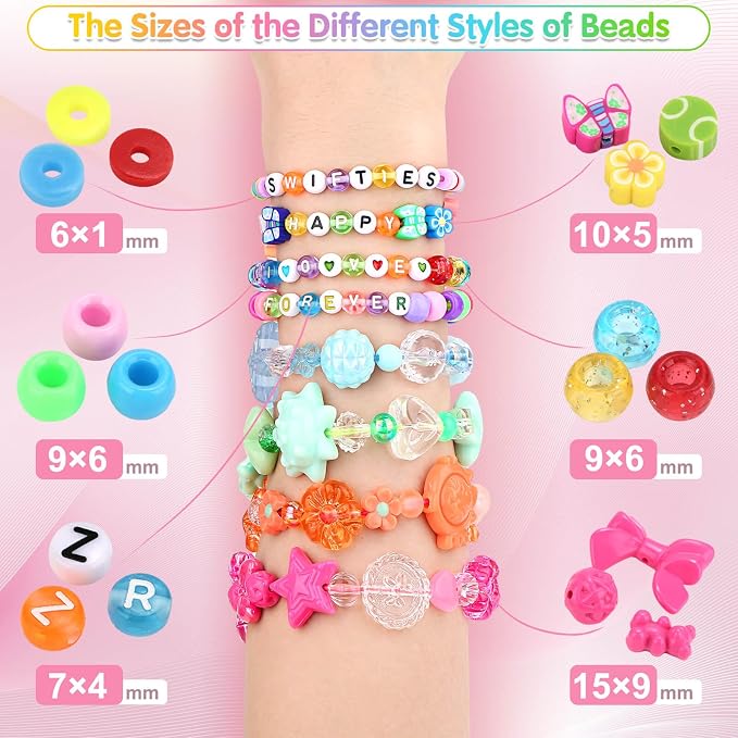 3123Pcs Assorted Acrylic Beads Kit - Image 4