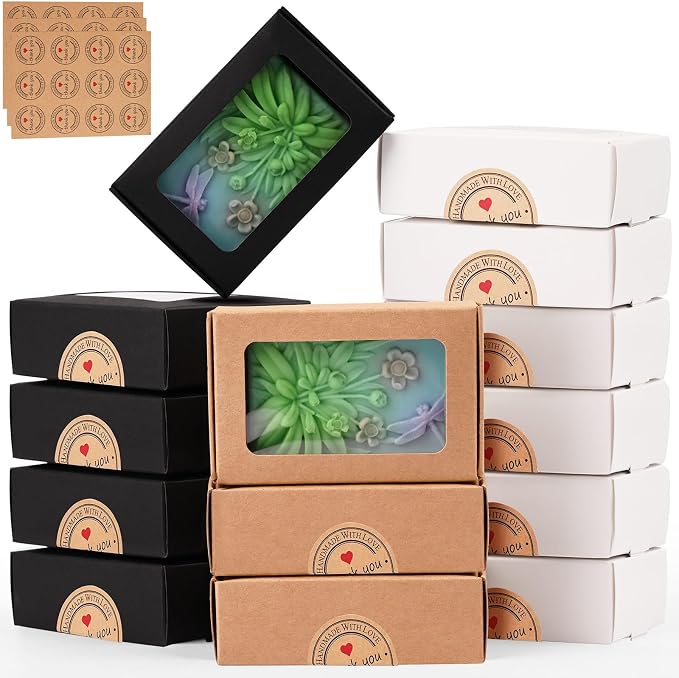 Moukiween 30 PCS Multicolour Soap Boxes by Moukiween