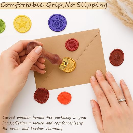Vintage Wax Seal Stamp Set – 20-Piece Classic Seal Heads - Image 3