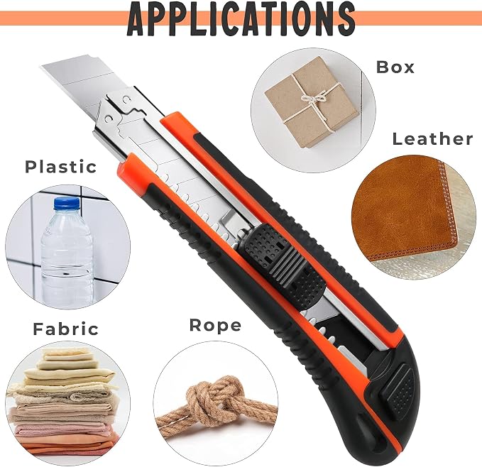 3-Pack Box Cutter Utility Knife | Ultra Sharp Blade - Image 2