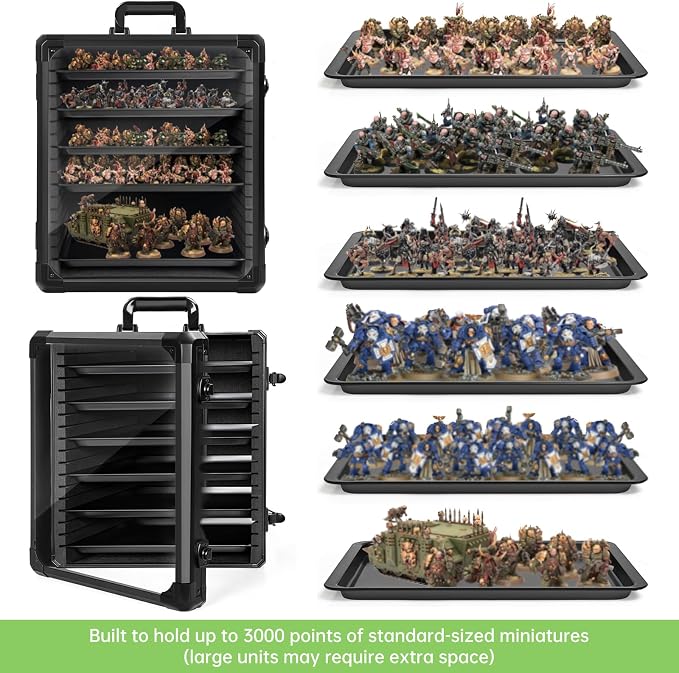 Miniatures Storage Case Miniatures Transport Case Aluminum Alloy Frame - Image 7