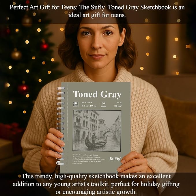 SuFly Toned Gray Sketchbook 8.5" x 11" - Image 6