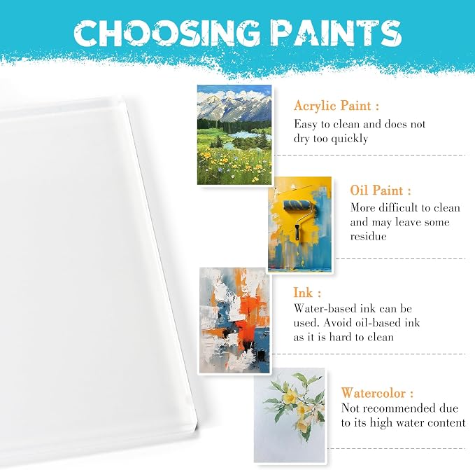 Vollence 5" X 7" Gel Monoprinting Plate Reusable Art Plate - Image 7