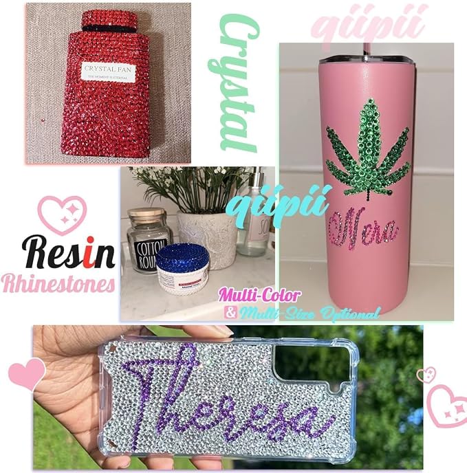 qiipii 24 Color 5mm Crystal Resin Rhinestones - Image 6