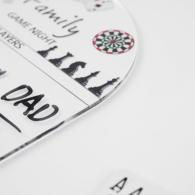 Acrylic Engraved Game Night Score Tracker, Transparent - Image 4