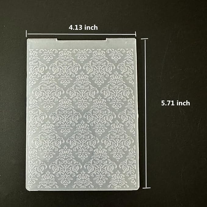 6 Pcs Plastic Embossing Folder Template Love Stars and Flowers Texture A6 Size - Image 3