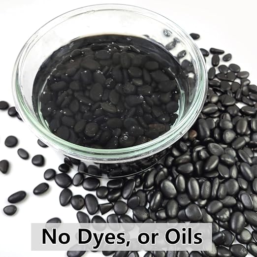 YISZM 10LB Succulent and Cactus Black Pebbles, 3/8 Inch Natural Decorative - Image 4