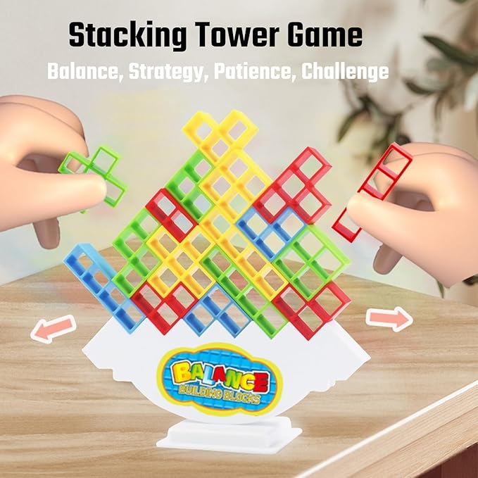 64 Pcs Stacking Tower Game - Image 2