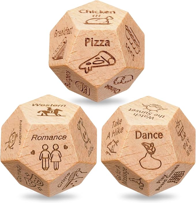 3 PCS Dice Set for Couples, Stocking Stuffers Gifts for Her Him, Anniversary by oyeftp
