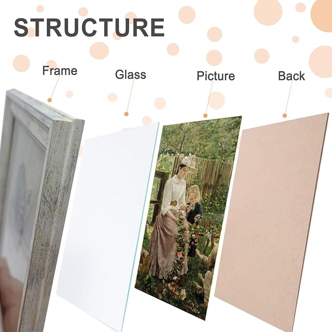 20x30 Picture Frame with Real Glass set of 2, Vintage Frames - Image 5