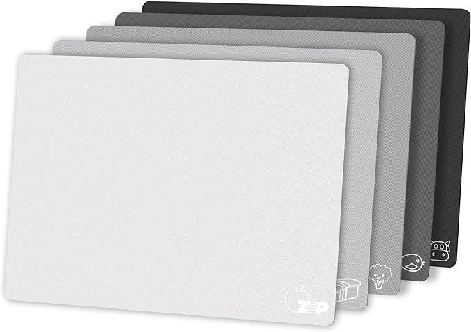 ZVP Flexible Plastic Cutting Board Set of 5 Gradient Color, Colorful Chopping by ZVP