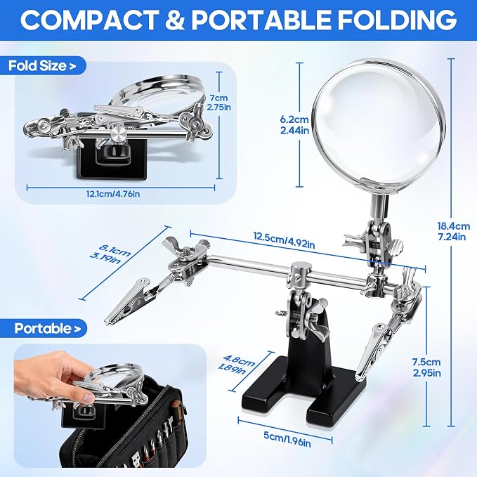LXIANGN 2.5X Magnifying Helping Hands Soldering Station - Image 6