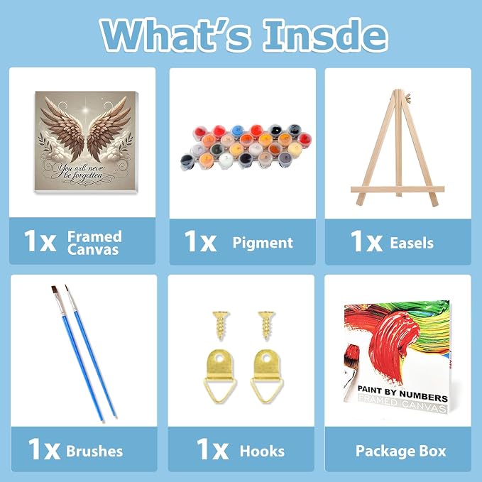 hkejoi Paint by Numbers Kit for Adults Beginner, Wing Paint by Numbers - Image 5