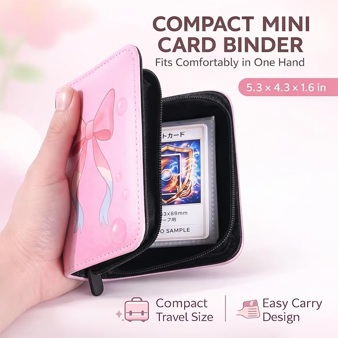 Mini Trading Card Binder Album, 1 Pocket Card Binder - Image 2