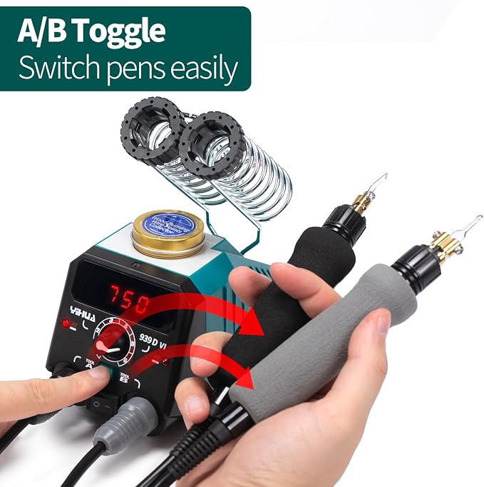 YIHUA 939D-VI Dual Pen Wood Burning Kit - Image 4