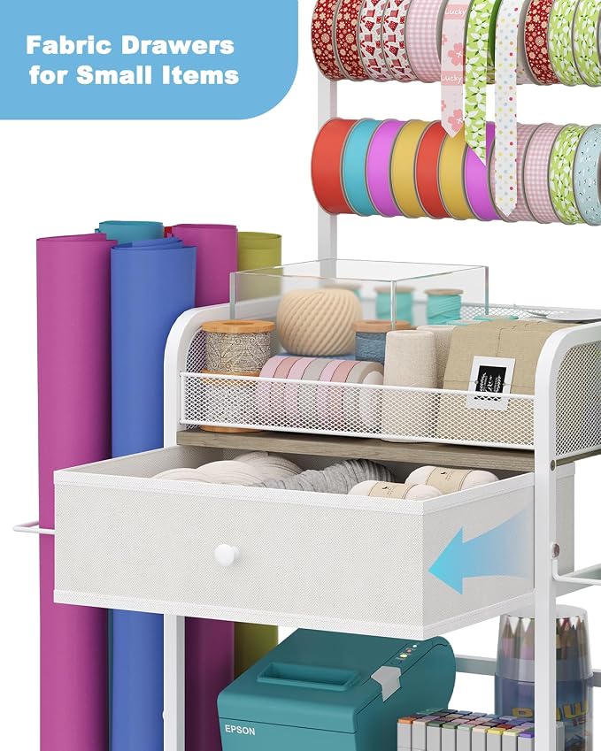 Rsaayekkt Rolling Wrapping Paper Storage Cart - Image 6