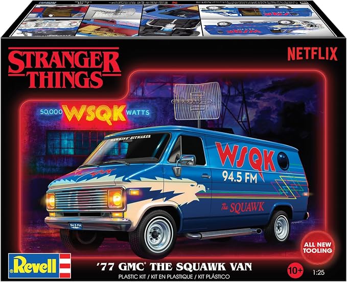 Revell 14578 Stranger Things ’77 GMC® The Squawk Van 1:25 Scale 69-Piece Skill - Image 11