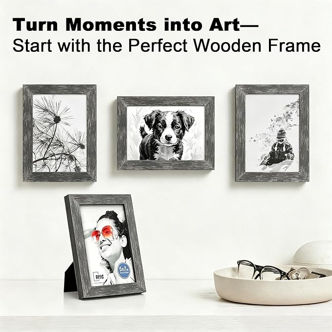 RPJC Solid Wood Picture Frame 5x7 – Real Wood Frame - Image 2