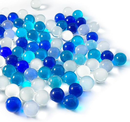 CYS EXCEL Mix Blue Clear Glass Marble Gemstone Vase Filler | Multiple Color by CYSEXCEL%C2%AE