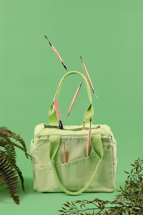 Soolla Studio Bag: Art Supply Storage Organizer & Pottery Tool Bag, Washable - Image 3