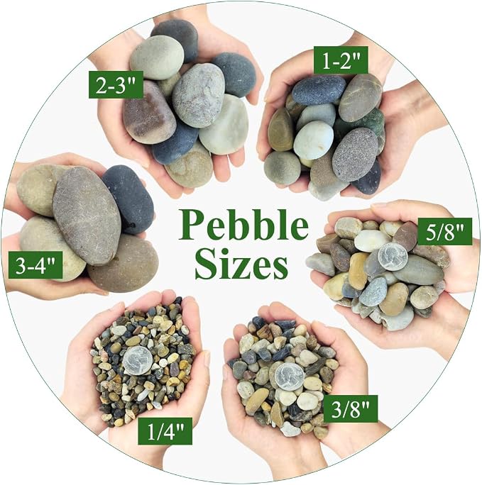 YISZM 2lbs Natural River Rocks for Plants, 3/8" Aquarium Gravel Decorative - Image 3